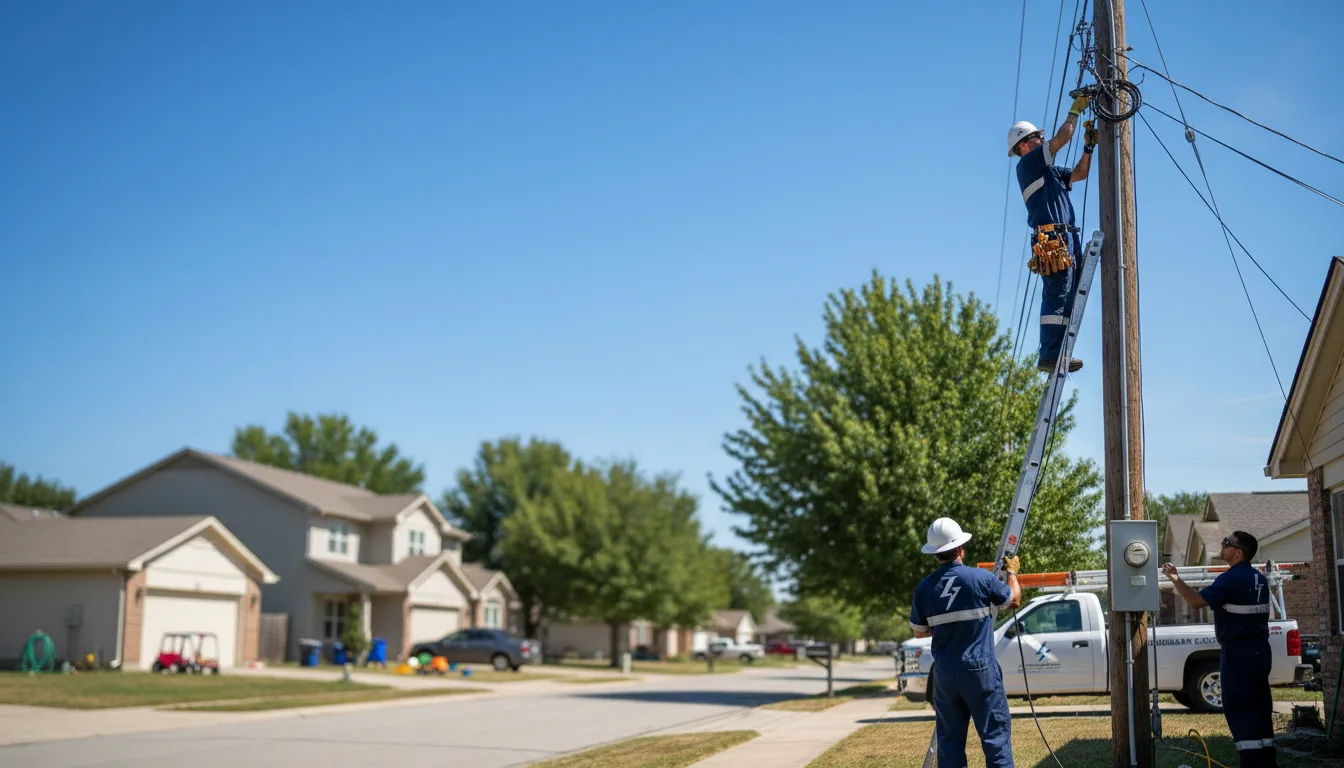 Residential electrician providing installation services in Comanche, OK